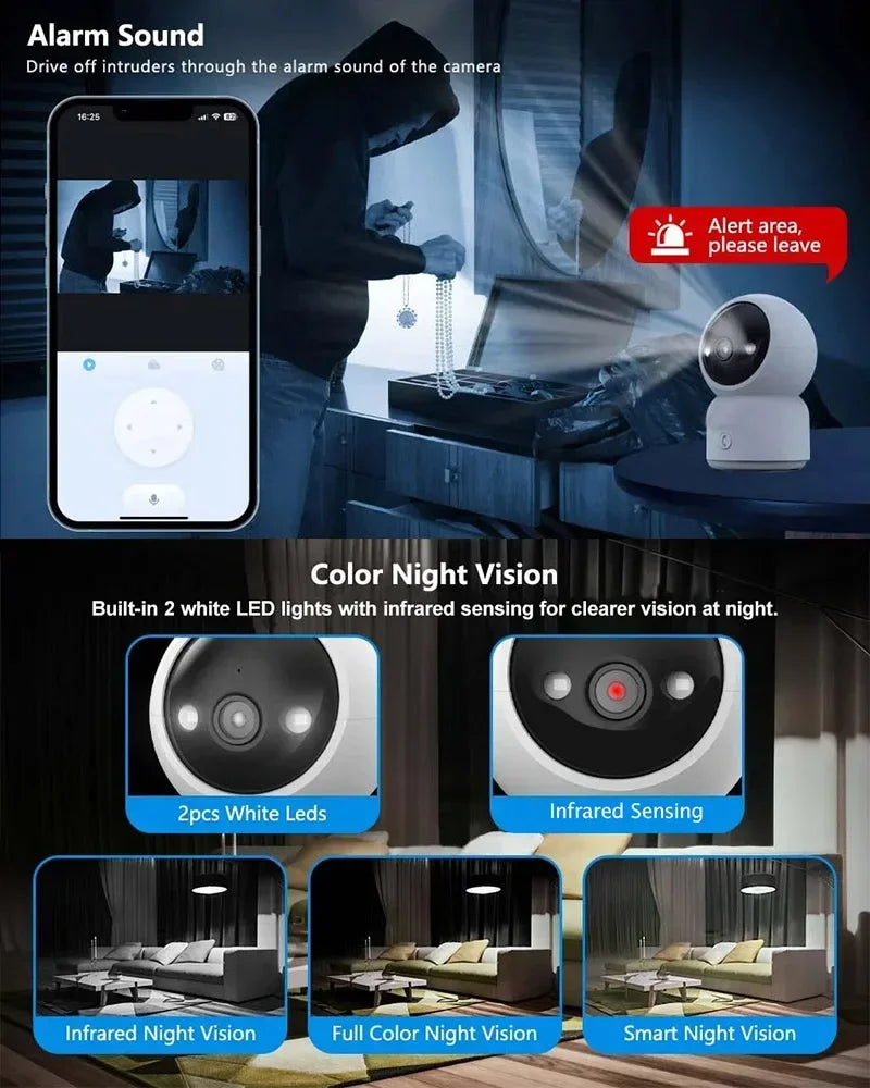 Smart Camera HD Security Surveillance 2.4GHz Indoor Monitoring Baby Night