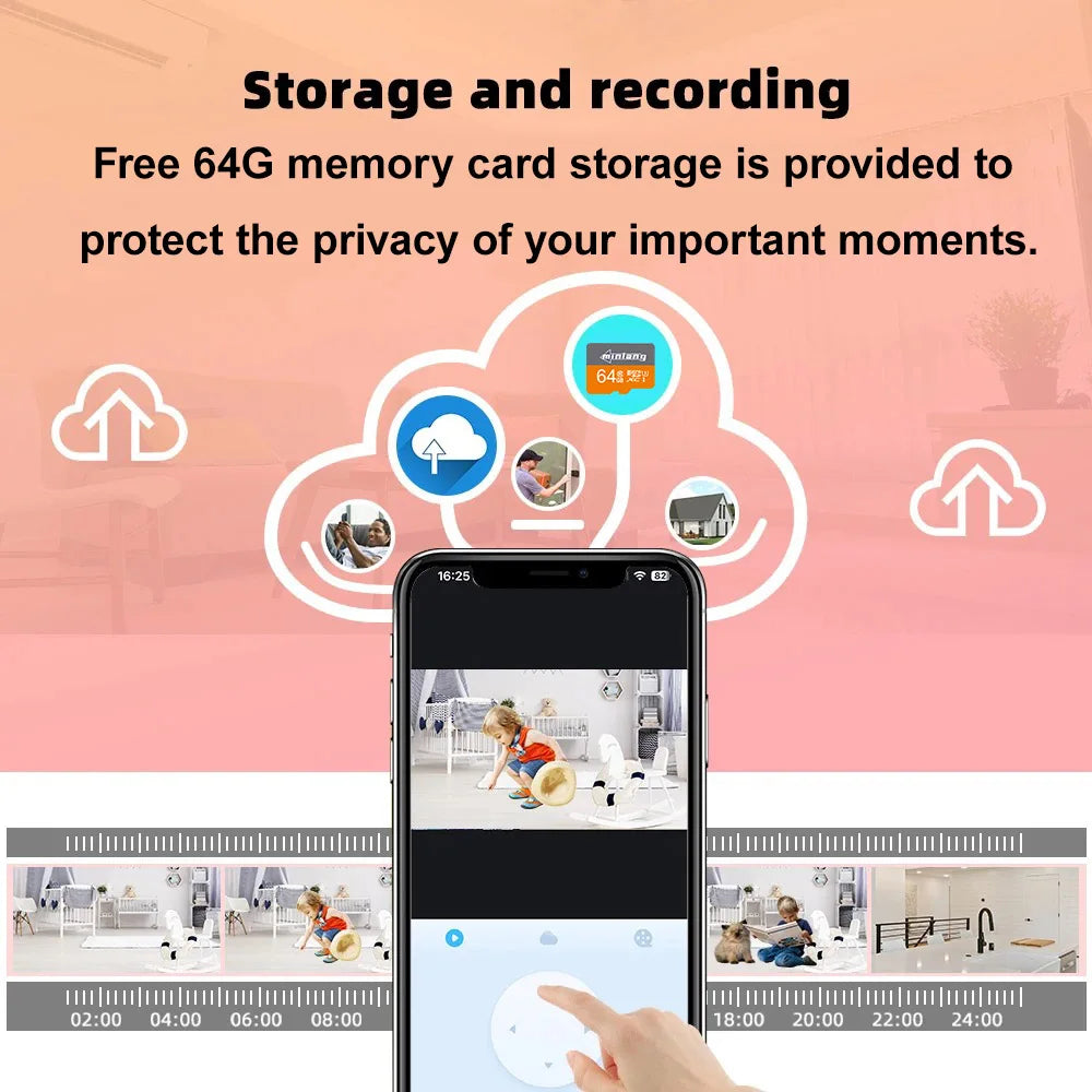 Smart Camera HD Security Surveillance 2.4GHz Indoor Monitoring Baby Night