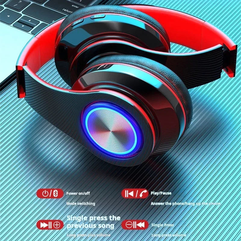 Headsets Gamer Headphones Blutooth Surround Sound Stereo Wireless