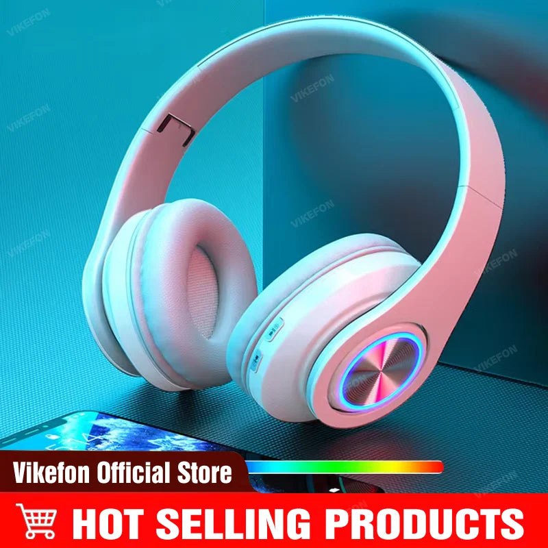 Headsets Gamer Headphones Blutooth Surround Sound Stereo Wireless