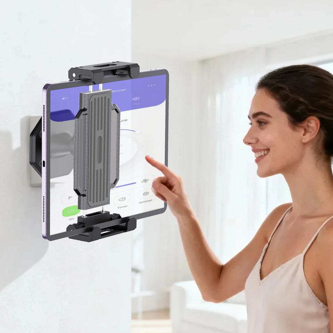 Tablet Wall Mount, 360° Rotation Tablet Holder Stand, Sturdy Base