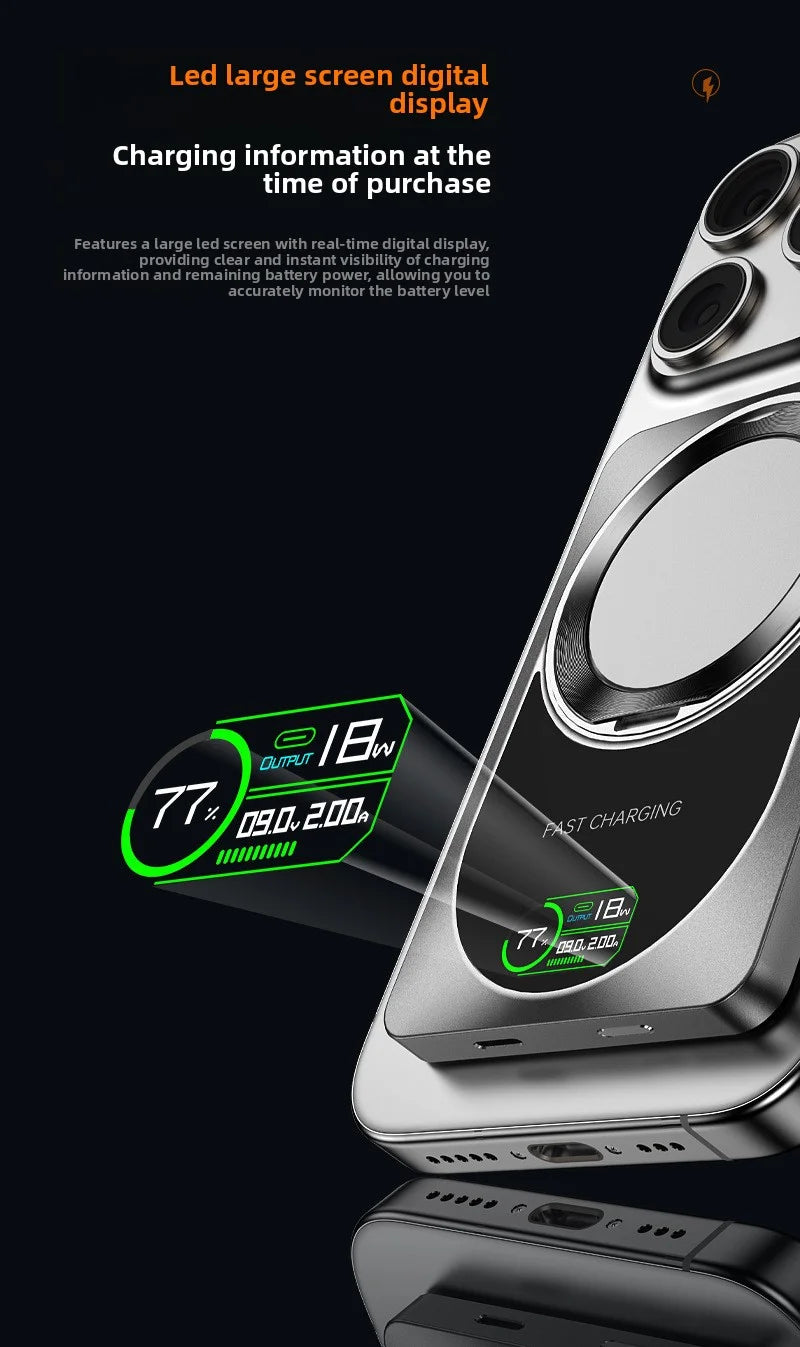 For Apple Watch 10000mAh Wireless Power Bank Magnetic With Stand