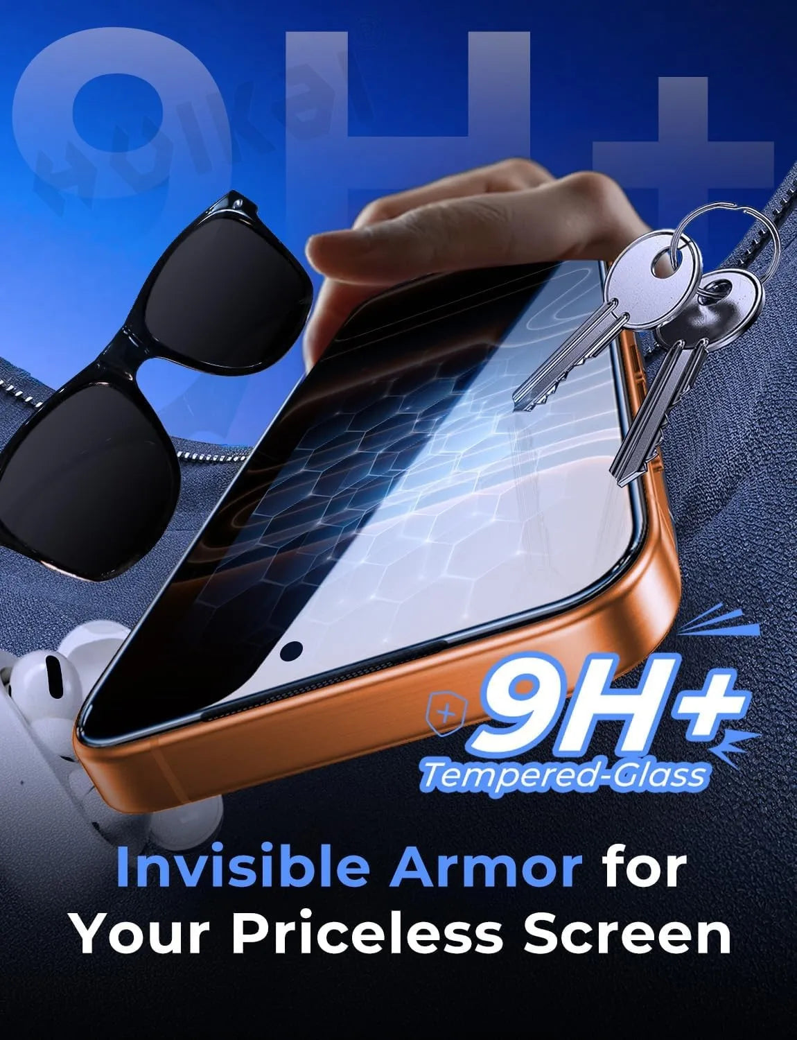 Privacy Glass Screen 2 Pack for iPhone 17 Pro Max 16 Pro Max Protector