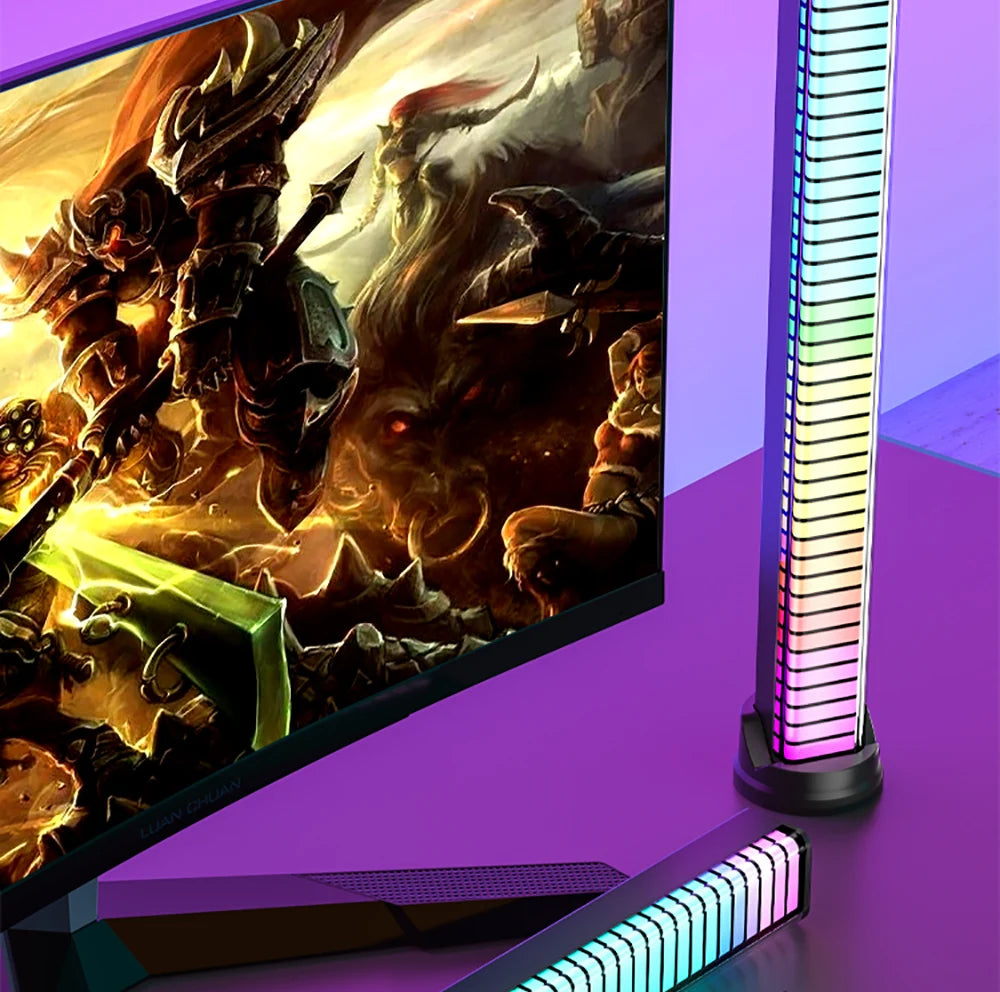 Smart RGB Pickup Lights LED 3D Double Sided Ambient Lamp APP Control Sound