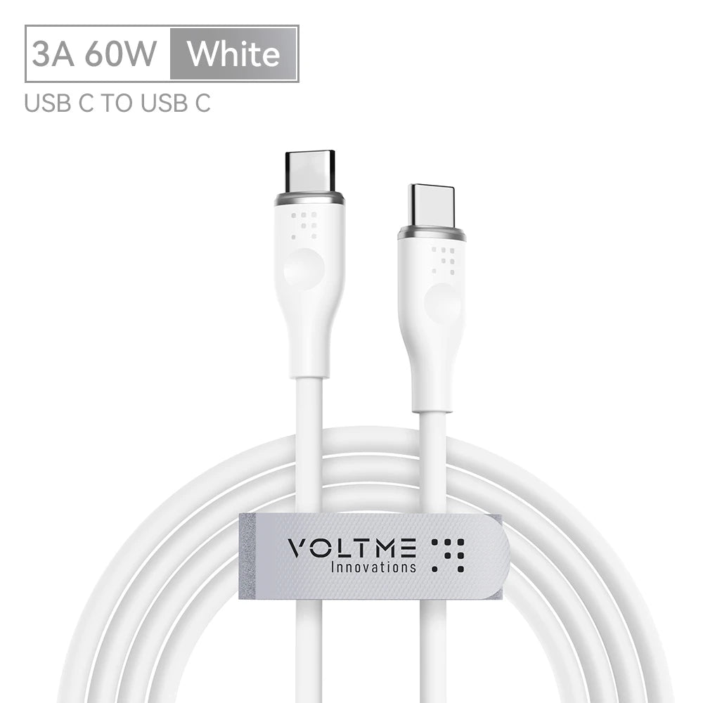 VOLTME PD 60W USB C TO USB Type C Cable 3A Fast Charging Cable QC 4.0