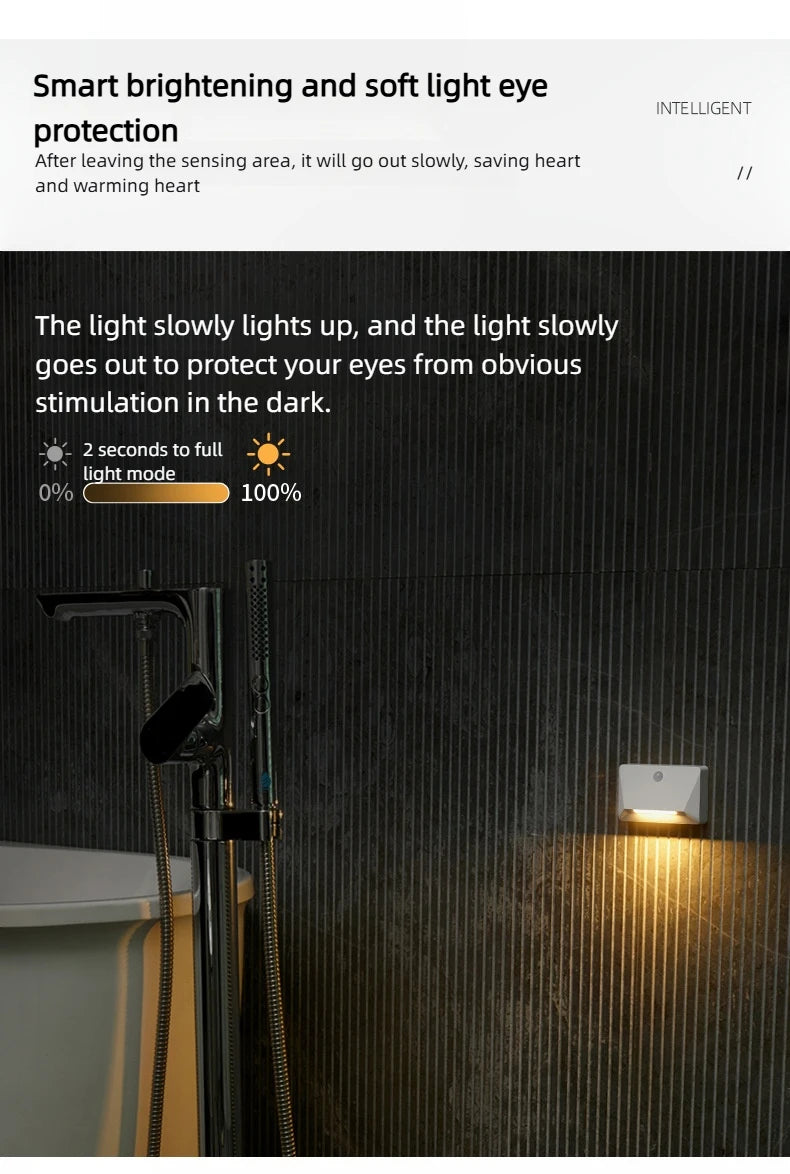 Smart Motion Activated Wall Light - 2200mAh USB-C Fast Charge