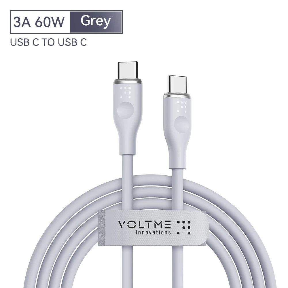 VOLTME PD 60W USB C TO USB Type C Cable 3A Fast Charging Cable QC 4.0