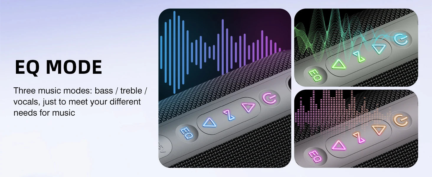 Portable Bluetooth Speaker, Bluetooth 5.4 Speaker, 30W Dual Speaker, Deep Bass