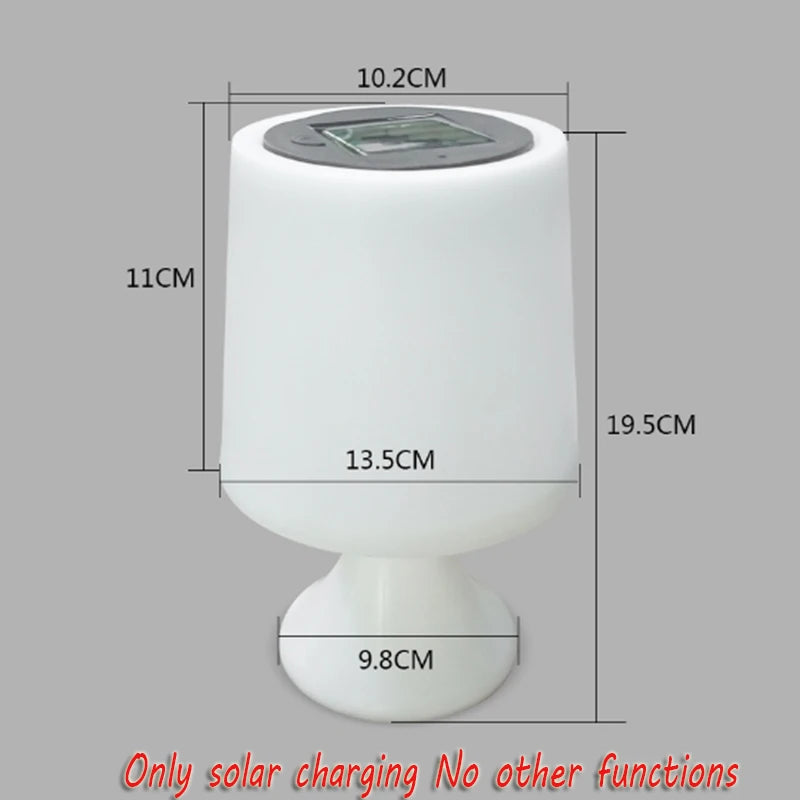 Smart Solar Table Lamp LED White Night Lights for Indoor Desk Outdoor Garden