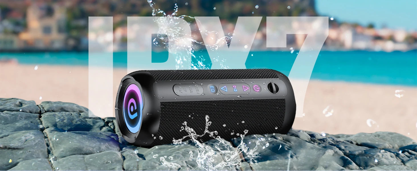 Portable Bluetooth Speaker, Bluetooth 5.4 Speaker, 30W Dual Speaker, Deep Bass