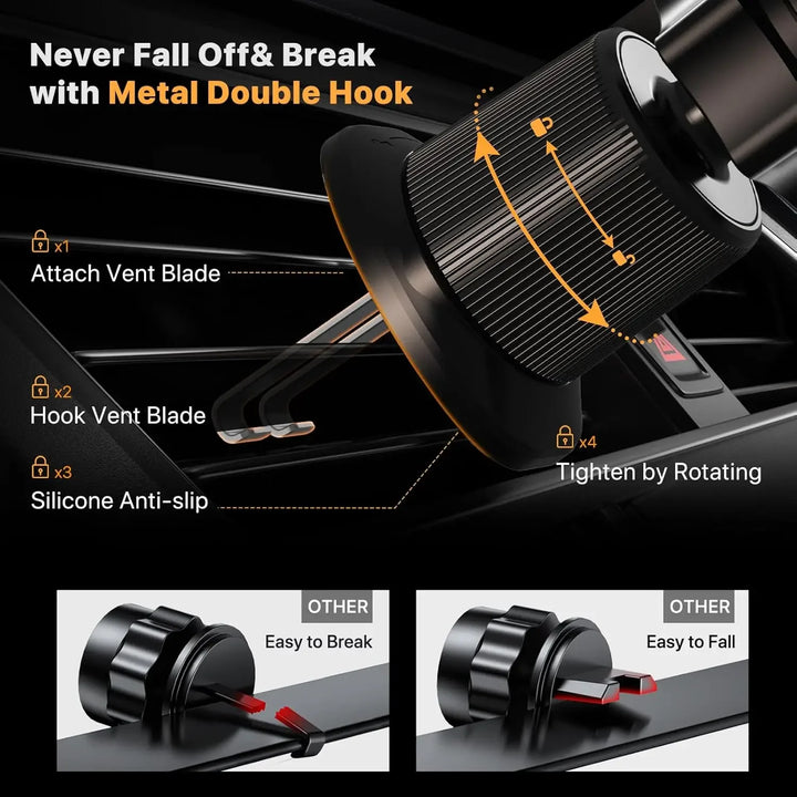 Car Phone Holder Phone Holders for Your Car with Metal Hook Clip Air Vent Cell
