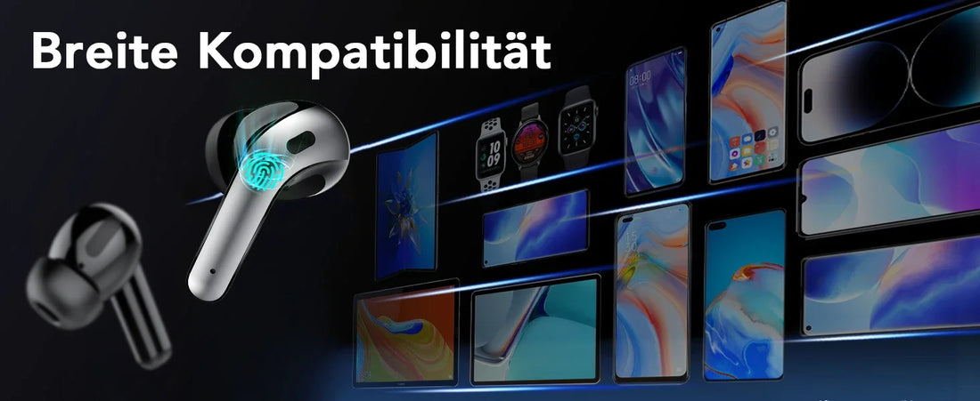 Wireless Earphones with Bluetooth 5.3, Quad-Mic Call Noise Reduction