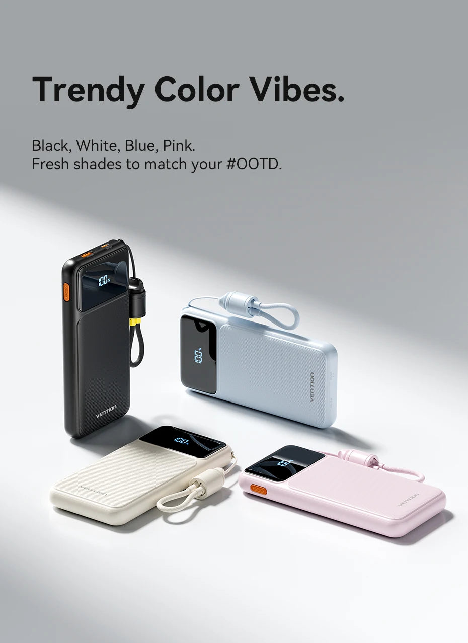 Vention CCC 22.5W 10000mAh Power Bank Portable Fast Charger for Xiaomi