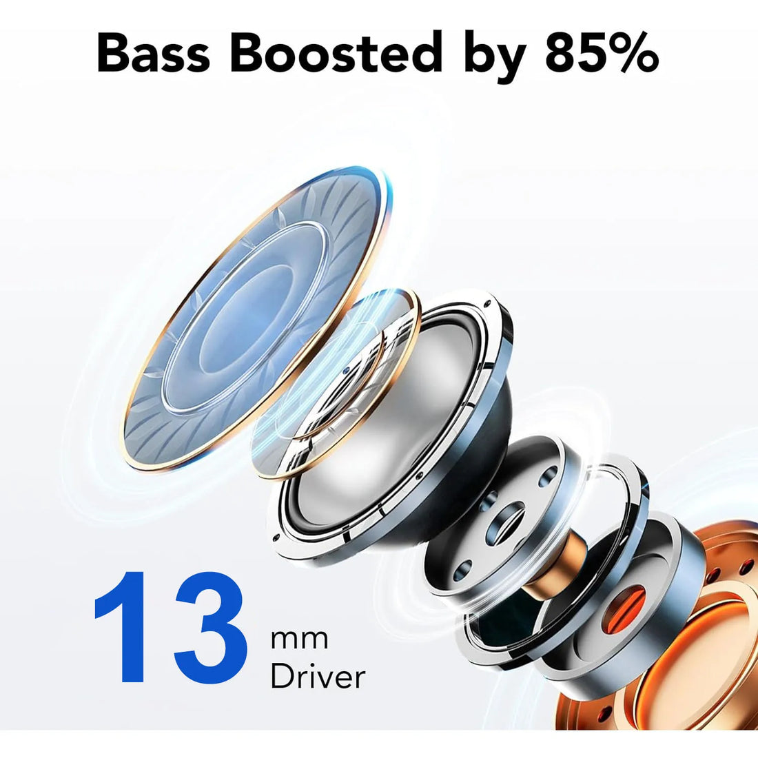 Wireless Earphones with Bluetooth 5.3, Quad-Mic Call Noise Reduction