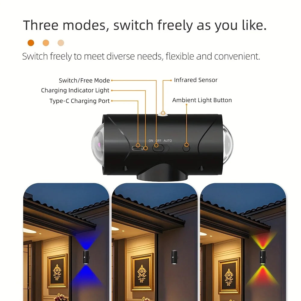 Smart Motion Sensor Night Light,RGB Color Changing LED Mood Lamp