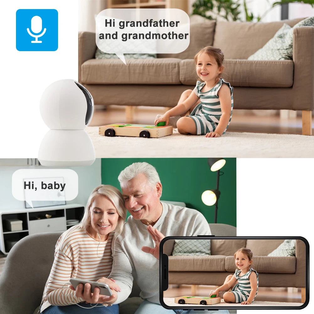 Smart Camera 1080P 360 Angle WiFi Night Vision Webcam Video IP Camera Baby