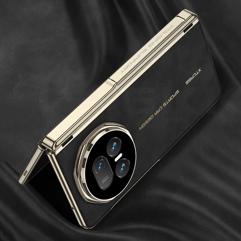 Frosted Leather Magnetic Hinge Stand Case For Honor Magic V5 Wireless