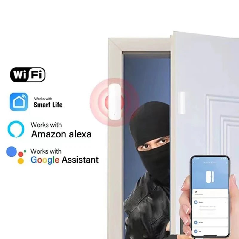Smart Life App WiFi Door Sensor Window Sensor Open/Close Detector Security
