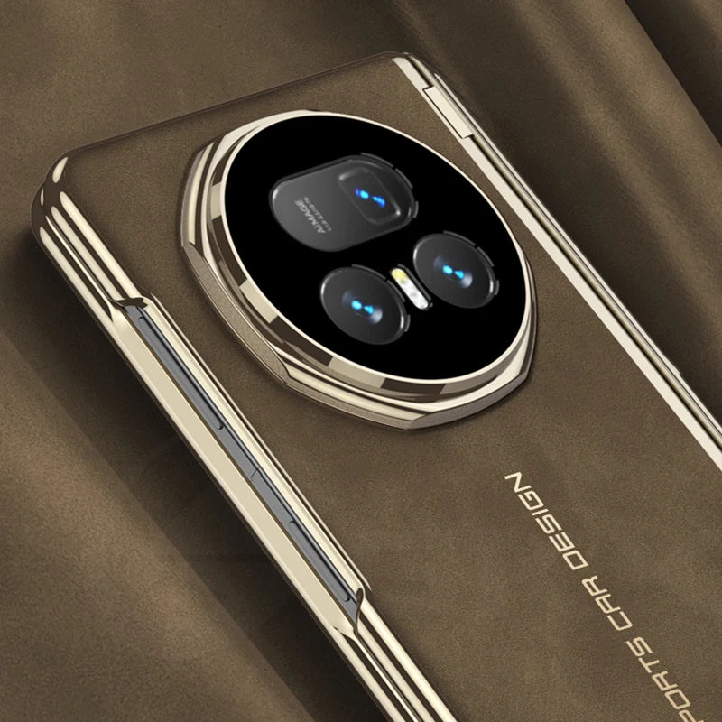 Frosted Leather Magnetic Hinge Stand Case For Honor Magic V5 Wireless