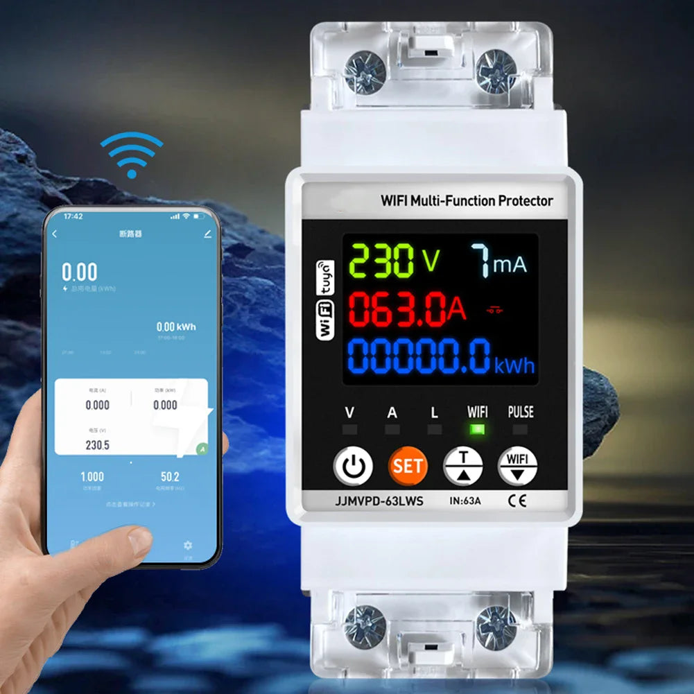 Smart WiFi Automatic Reclosuring Protector Intelligent Circuit Breaker Single