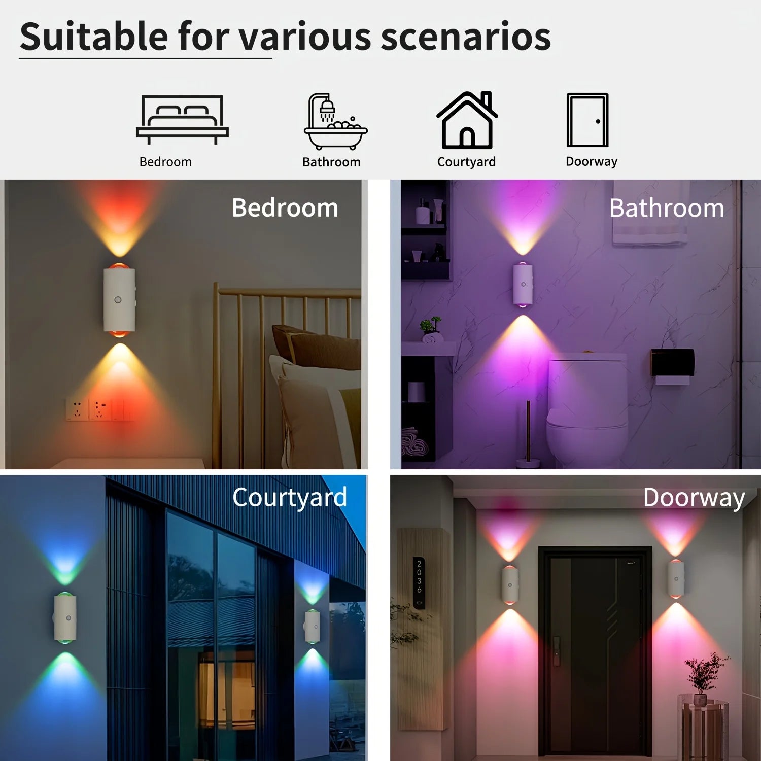 Smart Motion Sensor Night Light,RGB Color Changing LED Mood Lamp