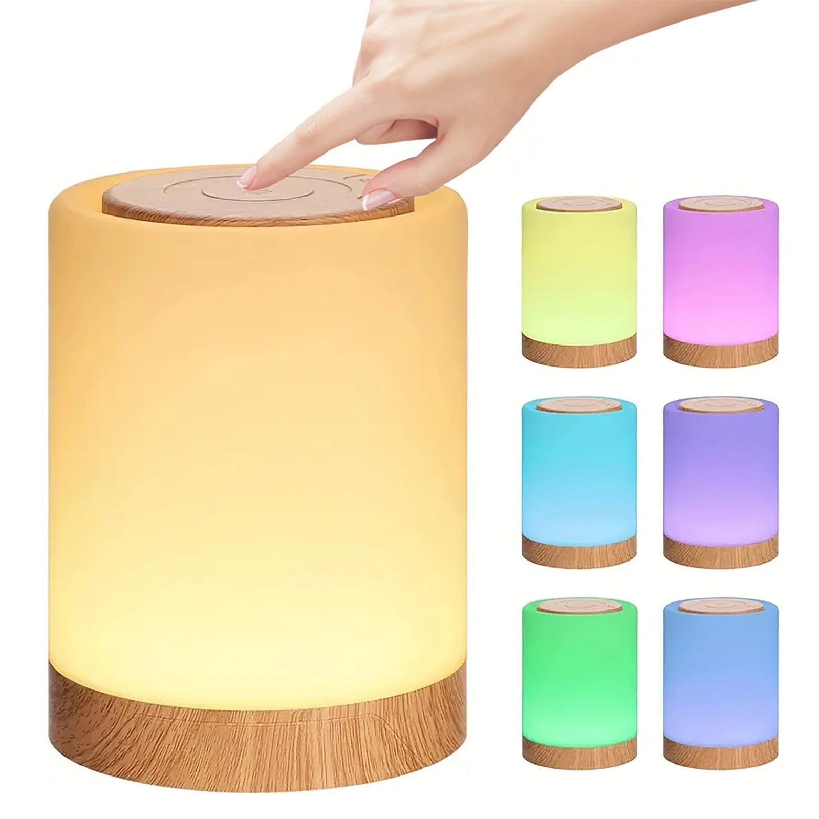 Smart LED Night Light, Portable Touch Control Table Lamp, USB Rechargeable