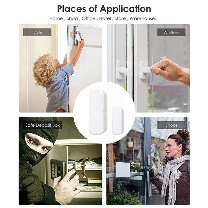 Smart Life App WiFi Door Sensor Window Sensor Open/Close Detector Security