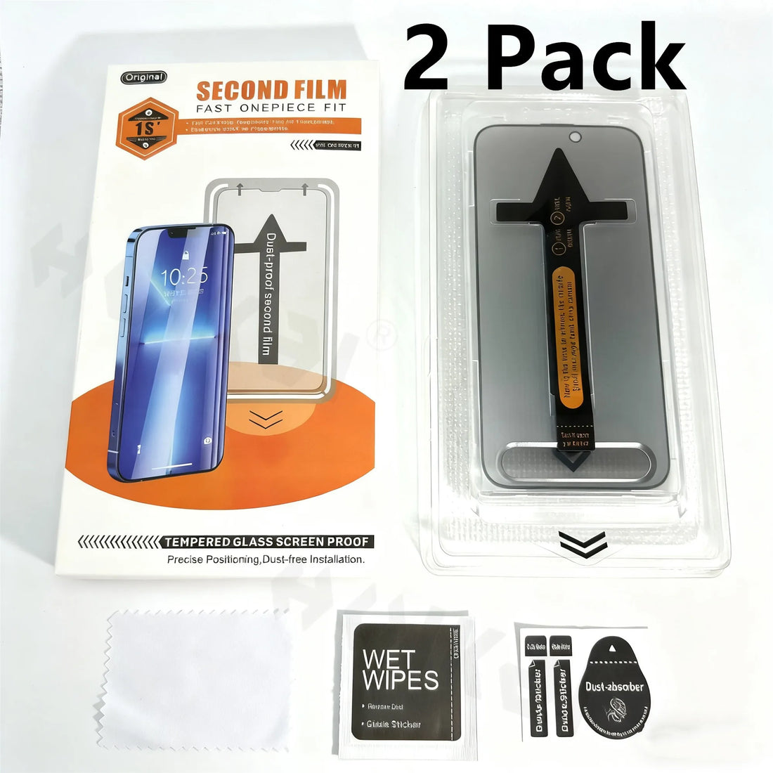 Privacy Glass Screen 2 Pack for iPhone 17 Pro Max 16 Pro Max Protector