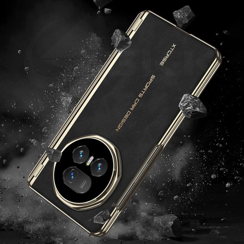 Frosted Leather Magnetic Hinge Stand Case For Honor Magic V5 Wireless