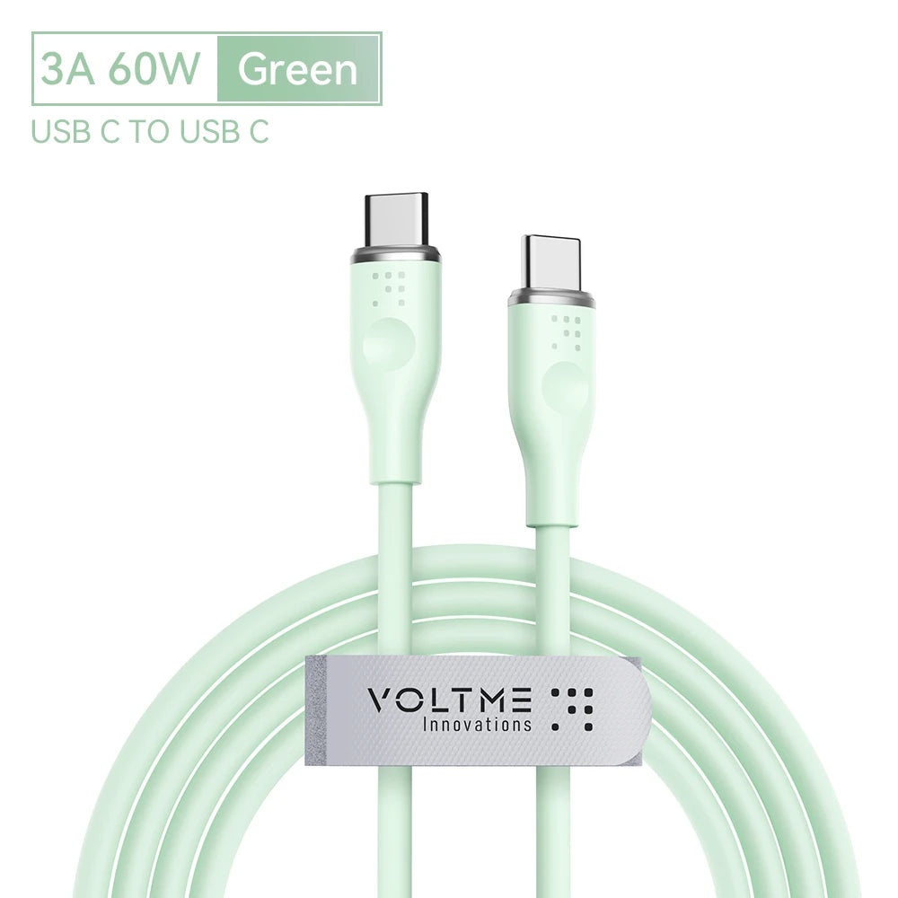 VOLTME PD 60W USB C TO USB Type C Cable 3A Fast Charging Cable QC 4.0