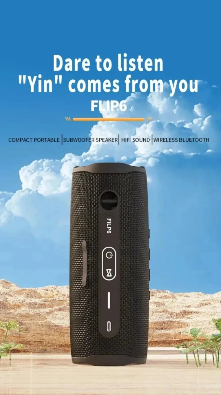 Portable Flip6 Bluetooth Speaker Multi-Function TWS Audio Caixa De Som