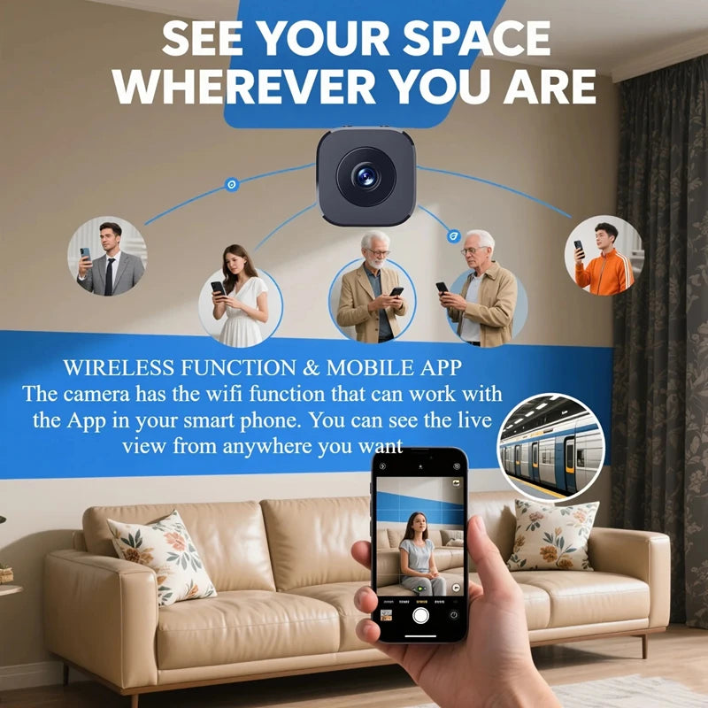 6K Mini Security Camera Wireless 2.4G WiFi Monitoring Security Protection