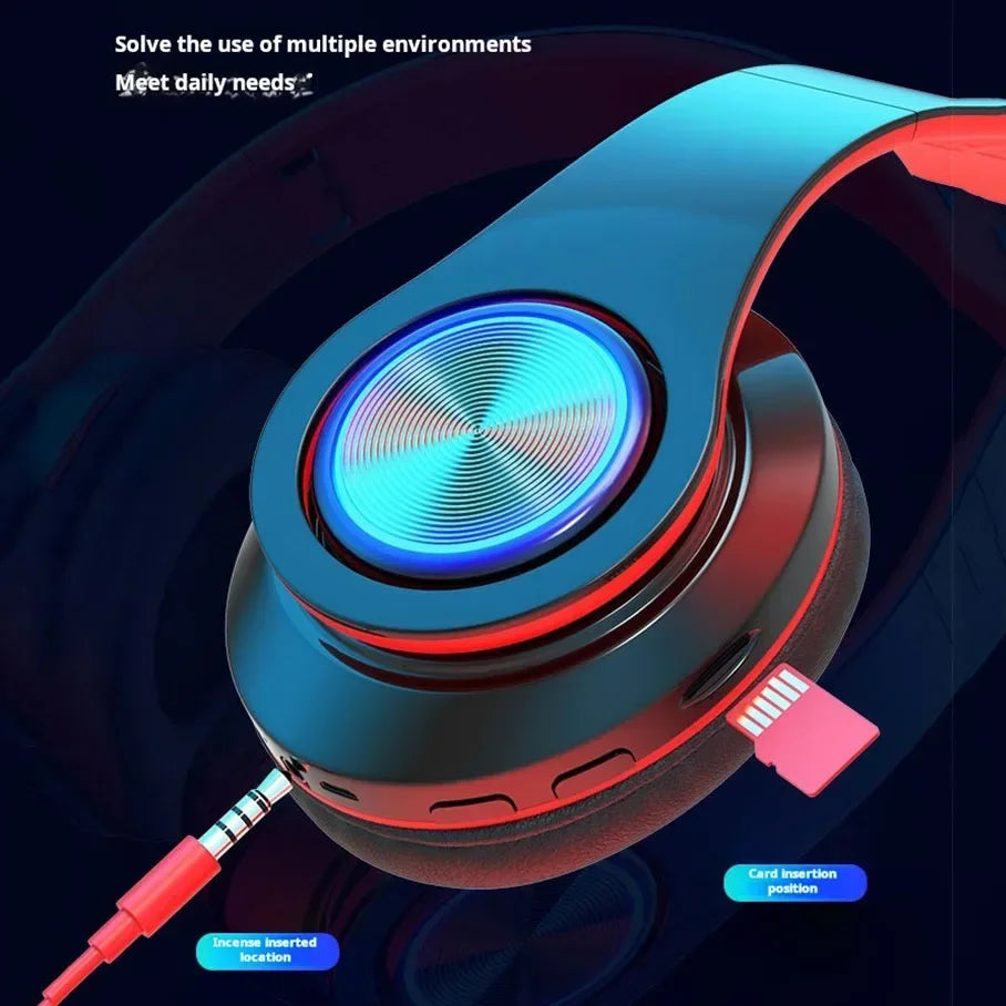 Headsets Gamer Headphones Blutooth Surround Sound Stereo Wireless