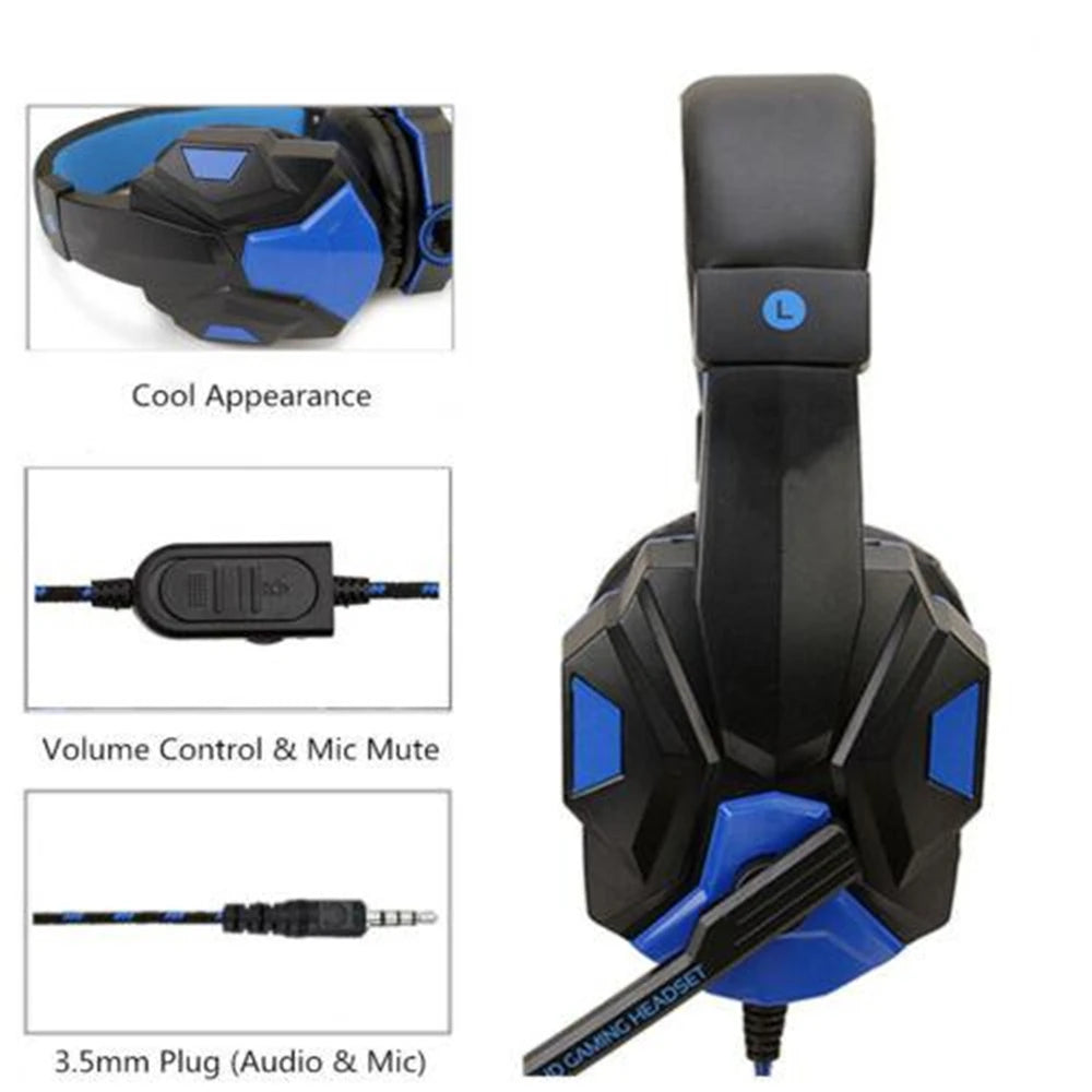 Wired PS4/PS5/Xbox/Smartphone/PC Headset Gaming Headset 120° Adjustable