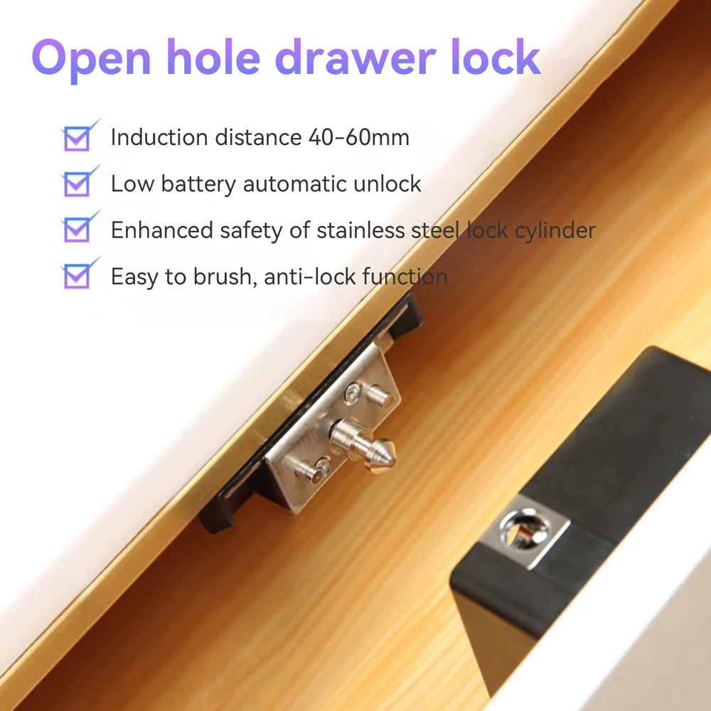 Smart Home Drawer Electronic Lock Hidden DIY Wooden Cabinet Smart Door