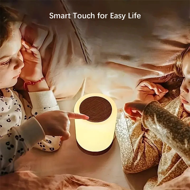 Smart LED Night Light, Portable Touch Control Table Lamp, USB Rechargeable