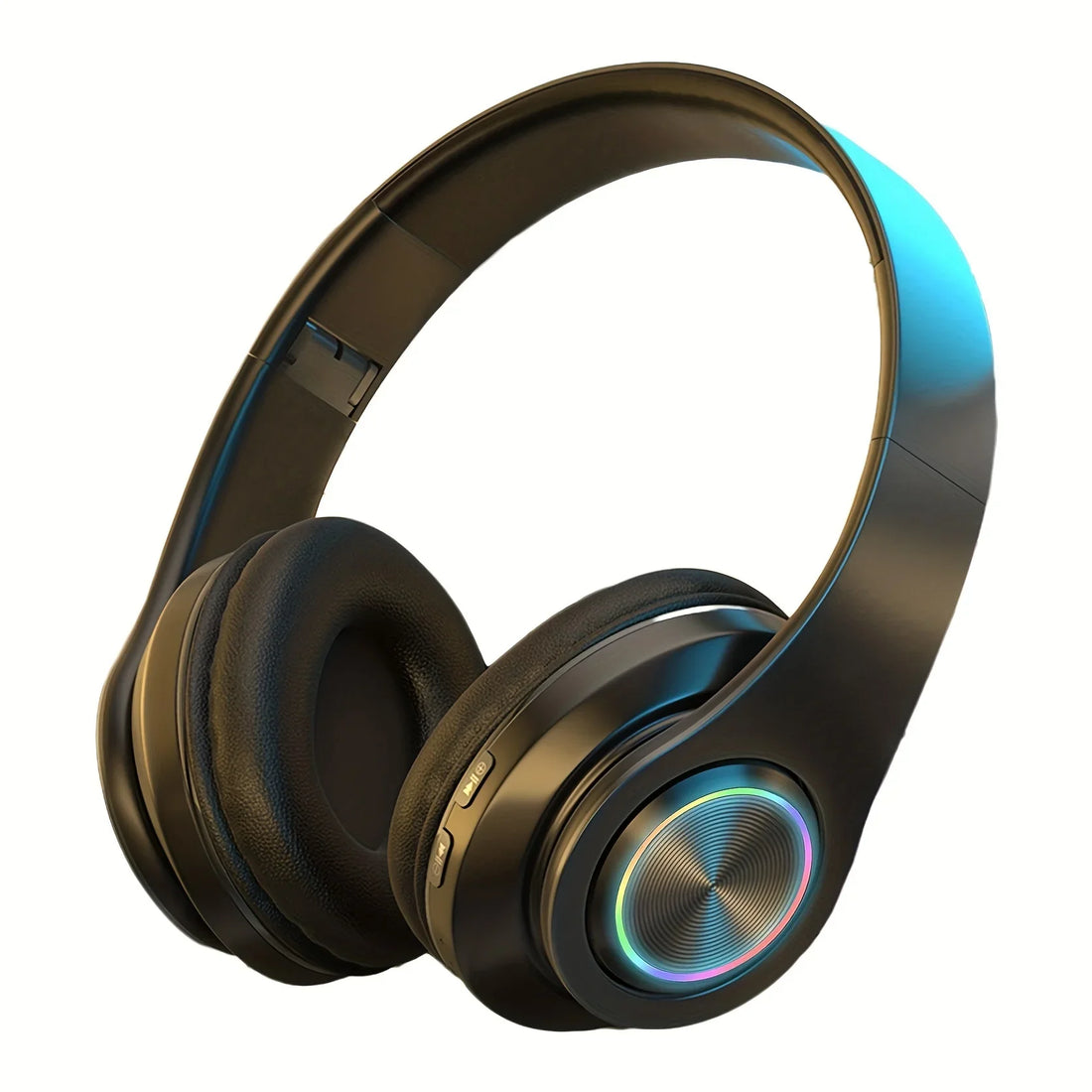 Wireless Over Ear Headphones - Active Noise Canceling, Deep Bass, LED Light