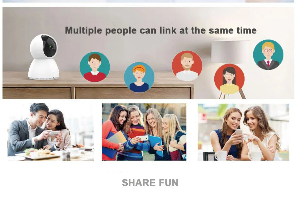 Smart Camera 1080P 360 Angle WiFi Night Vision Webcam Video IP Camera Baby