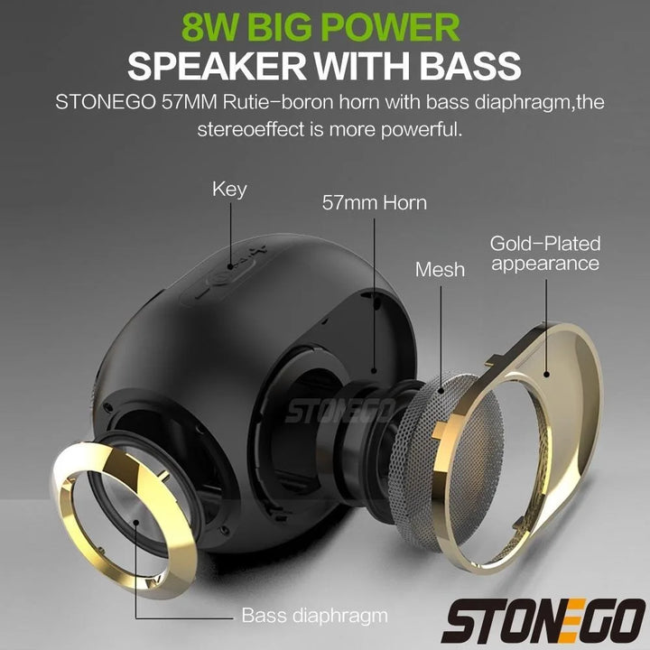 Portable Wireless Bluetooth Speaker TWS Stereo 3D Bass Hands Free Call