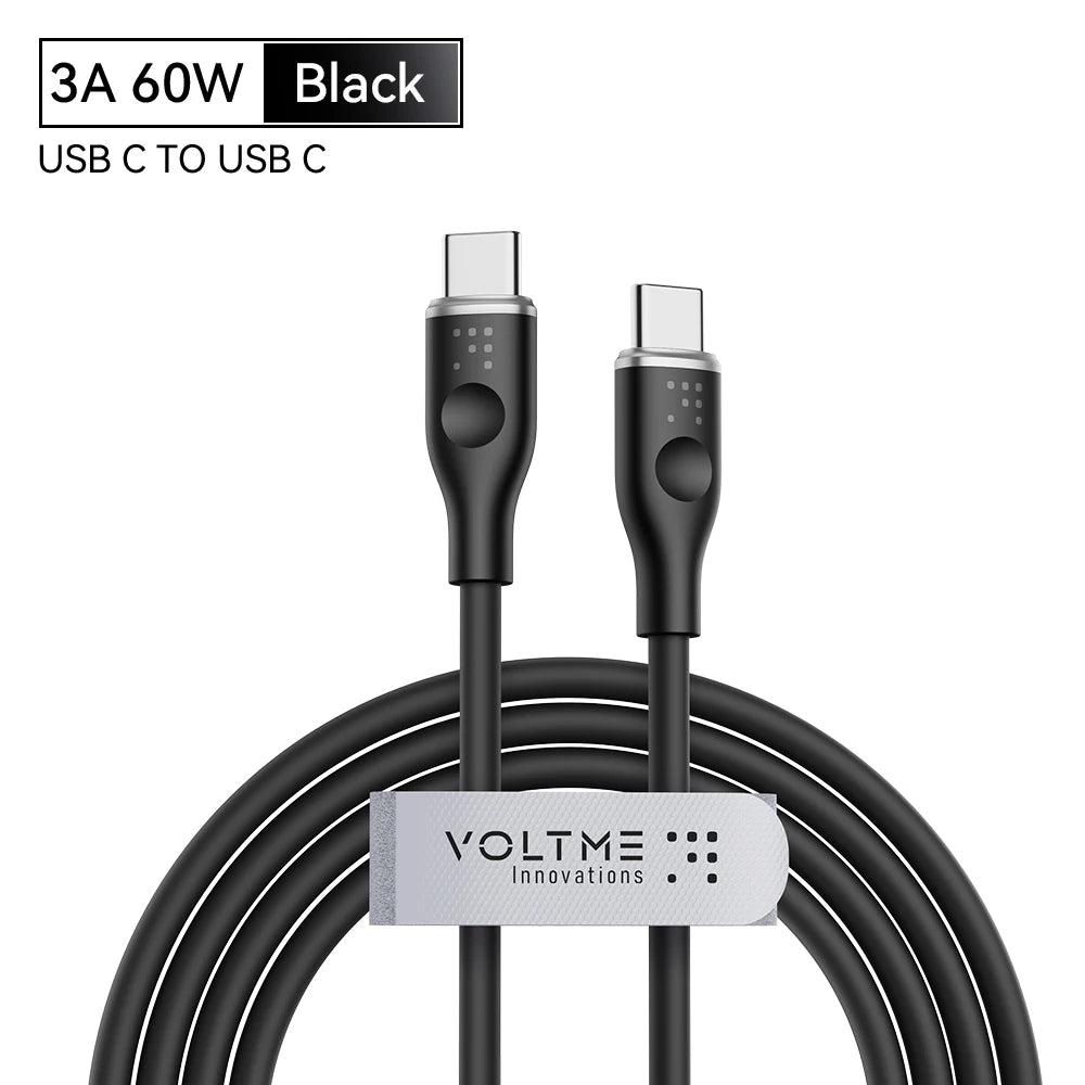 VOLTME PD 60W USB C TO USB Type C Cable 3A Fast Charging Cable QC 4.0