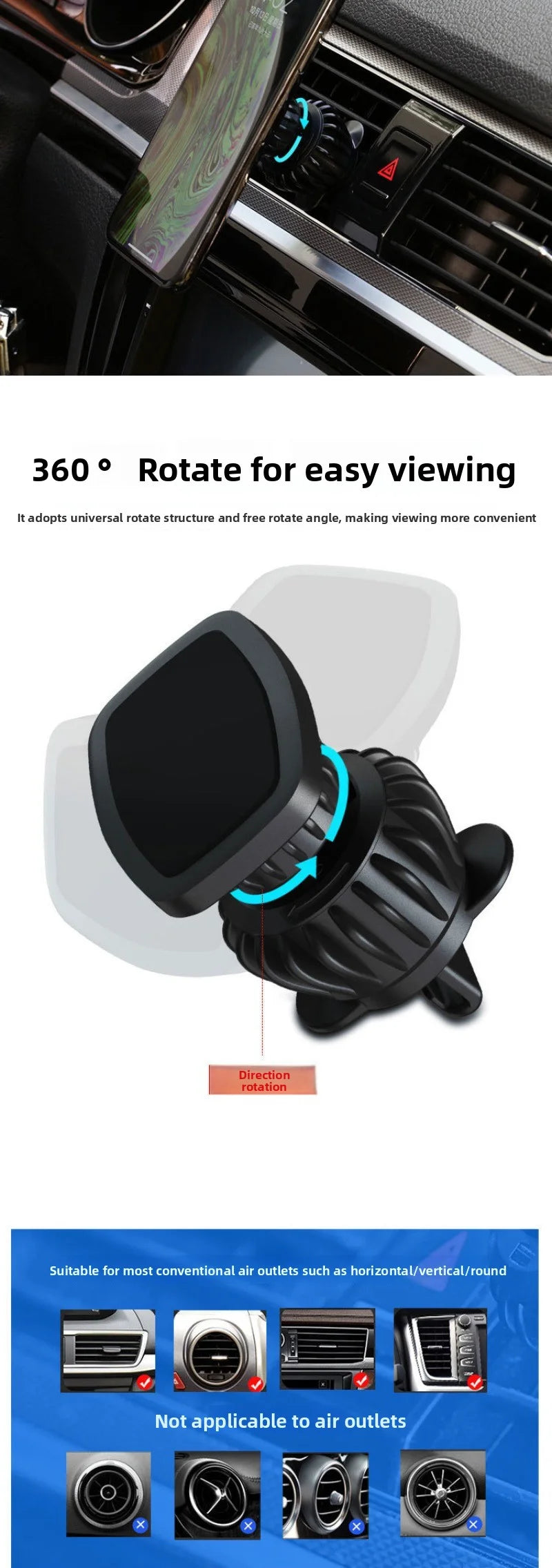 Car Phone Holder,Car Telephone Support Stand Bracket,Magnetic Support Tablet