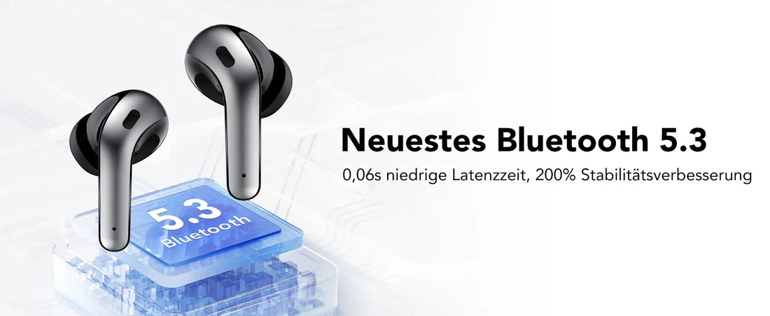 Wireless Earphones with Bluetooth 5.3, Quad-Mic Call Noise Reduction