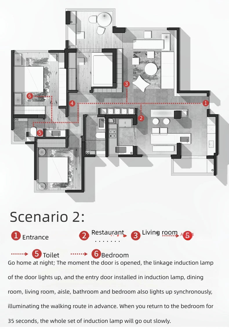 Smart Motion Activated Wall Light - 2200mAh USB-C Fast Charge