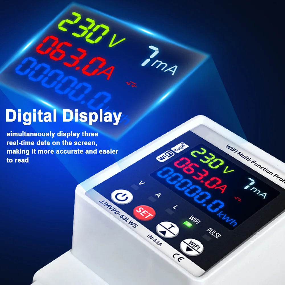 Smart WiFi Automatic Reclosuring Protector Intelligent Circuit Breaker Single