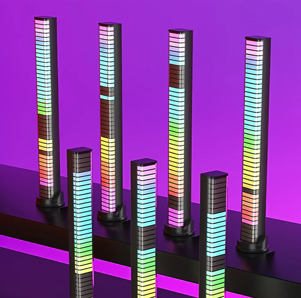 Smart RGB Pickup Lights LED 3D Double Sided Ambient Lamp APP Control Sound