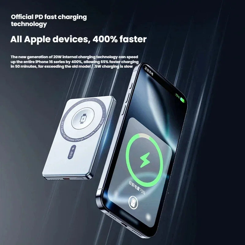 Universal 50000mAh Magnetic Power Bank with PD20W Fast Charge