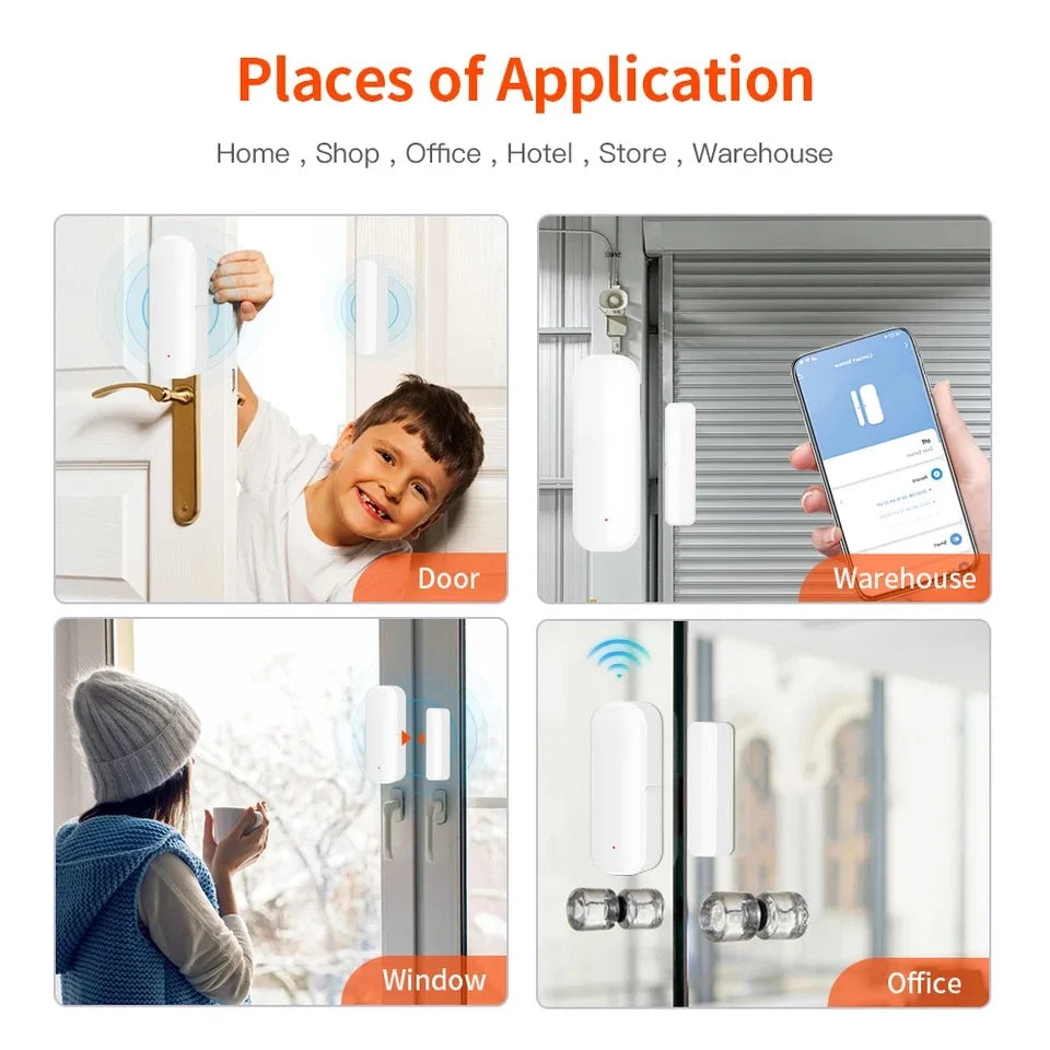 Smart Life App WiFi Door Sensor Window Sensor Open/Close Detector Security
