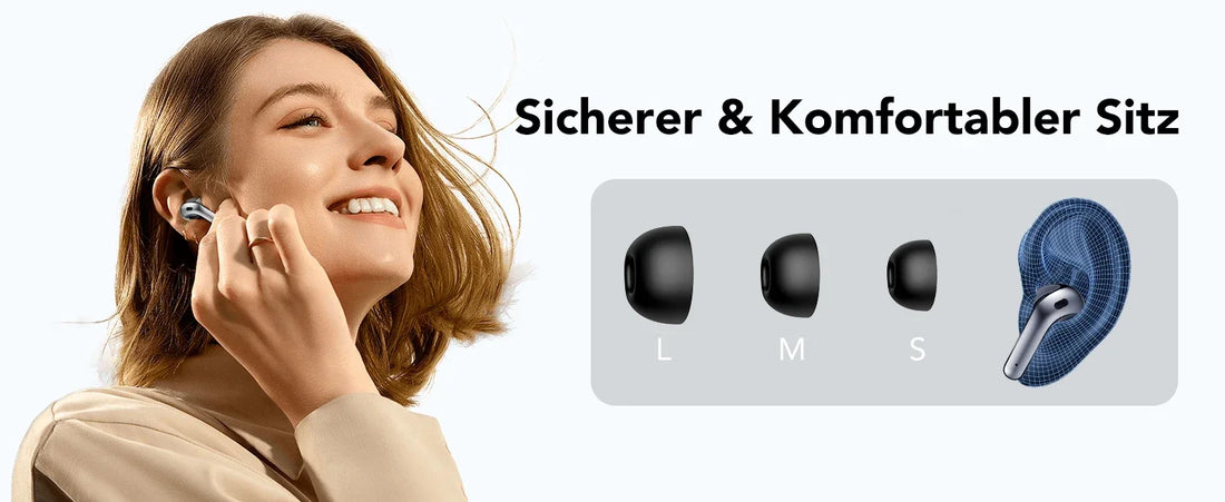Wireless Earphones with Bluetooth 5.3, Quad-Mic Call Noise Reduction