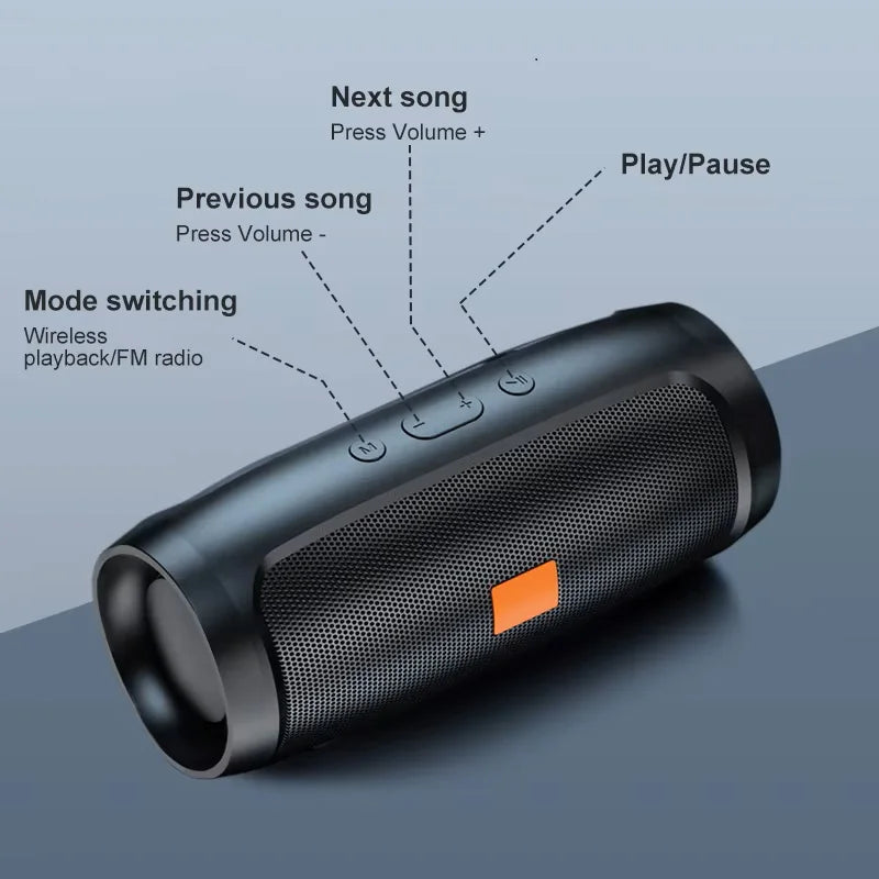 Portable Wireless Speaker,  Dual Speakers, Wireless Connection Between