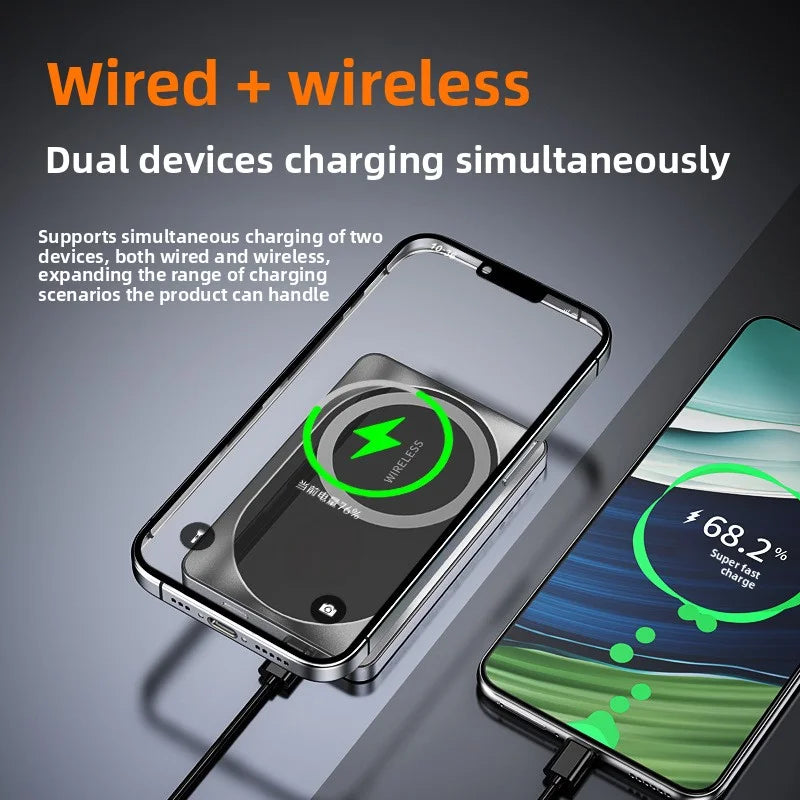 For Apple Watch 10000mAh Wireless Power Bank Magnetic With Stand